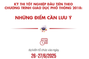 Những điểm mới trong kỳ thi đầu tiên theo Chương trình giáo dục phổ thông 2018